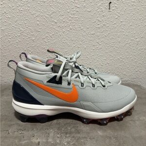 Nike Force Trout 9 Elite MCS Light Silver Baseball Cleats HF1116 001 Sz 11.5